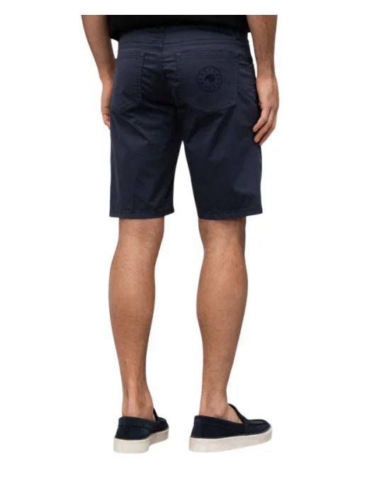 BERMUDE STEFANO RICCI, Logo Insert, Cotton, Navy Blue - MST5200290T0182B062