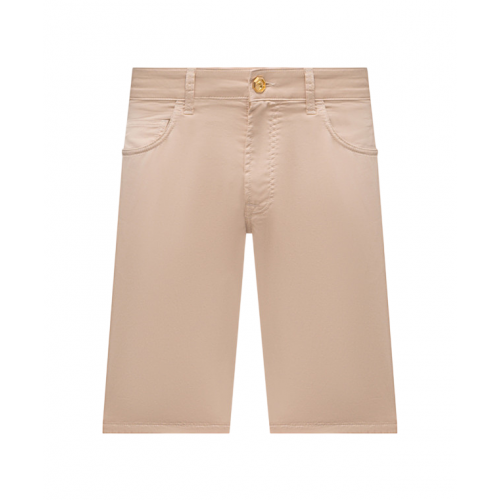 BERMUDE STEFANO RICCI, Logo Insert, Cotton, Beige BERMUDE STEFANO RICCI, Logo Insert, Cotton, Beige