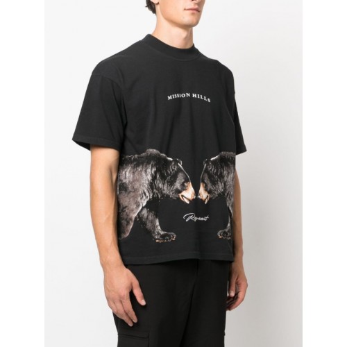 Tricou Represent, Black Bear Print, Black, Regular Fit Tricou Represent, Black Bear Print, Black, Regular Fit