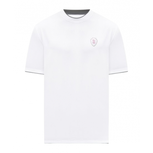 Tricou BRUNELLO CUCINELLI, Small Logo Print, White Tricou BRUNELLO CUCINELLI, Small Logo Print, White