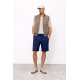 Pantaloni scurti Brunello Cucinelli Chevron Bermuda Shorts, Bleumarin - MZ408U0020C002