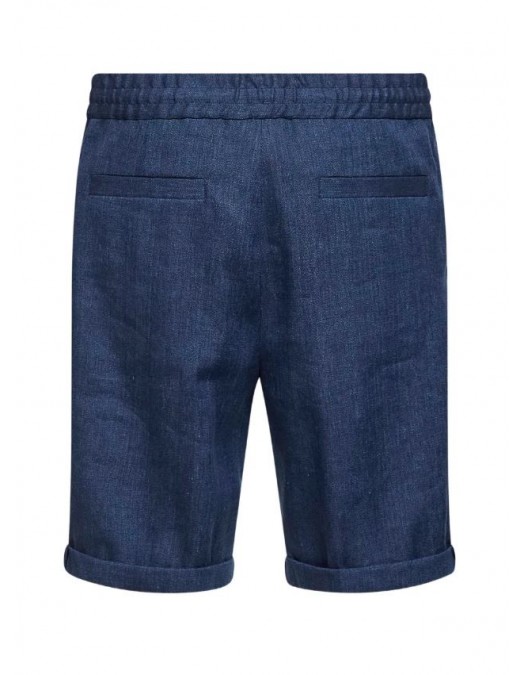 Pantaloni scurti Brunello Cucinelli Chevron Bermuda Shorts, Bleumarin - MZ408U0020C002