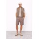 Pantaloni scurti Brunello Cucinelli Chevron Bermuda Shorts, Beige - MZ408U0020C009