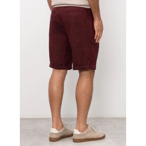 Pantaloni scurti Brunello Cucinelli Chevron Bermuda Shorts, Visiniu