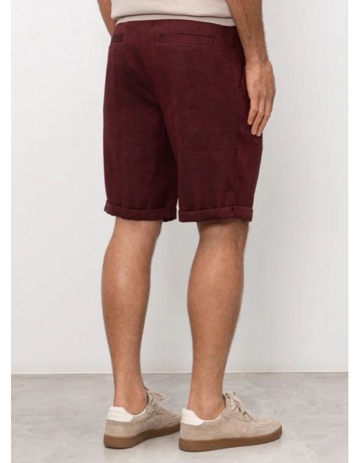 Pantaloni scurti Brunello Cucinelli Chevron Bermuda Shorts, Visiniu - MZ408U0020C016