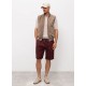 Pantaloni scurti Brunello Cucinelli Chevron Bermuda Shorts, Visiniu - MZ408U0020C016