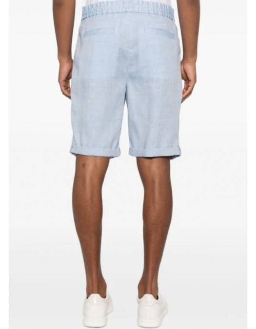 Pantaloni scurti Brunello Cucinelli Chevron Bermuda Shorts, Blue - MZ408U0020C024
