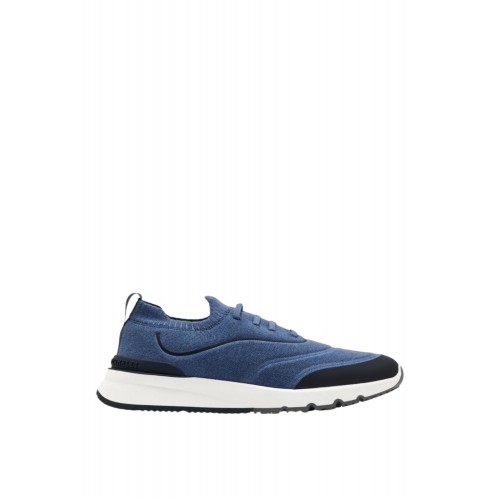 Sneakers, BRUNELLO CUCINELLO, Runners lace-up sneakers, Blue