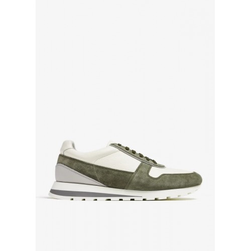 Sneakers BRUNELLO CUCINELLI, Grained Calfskin, Olive Sneakers BRUNELLO CUCINELLI, Grained Calfskin, Olive
