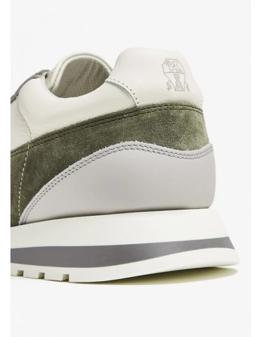 Sneakers BRUNELLO CUCINELLI, Grained Calfskin, Olive - MZUAVLA289CAV63