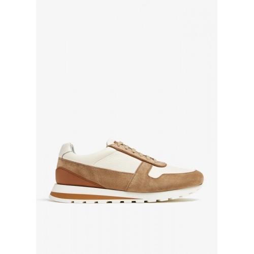 Sneakers BRUNELLO CUCINELLI, Grained Calfskin, Beige Sneakers BRUNELLO CUCINELLI, Grained Calfskin, Beige
