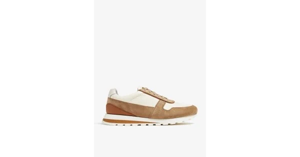 Sneakers BRUNELLO CUCINELLI, Grained Calfskin, Beige
