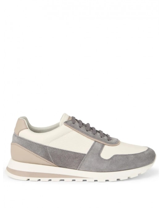 Sneakers BRUNELLO CUCINELLI, Panelled Detail, Low Top, Grey - MZUESLA289CAO87