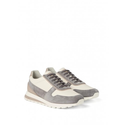 Sneakers BRUNELLO CUCINELLI, Panelled Detail, Low Top, Grey Sneakers BRUNELLO CUCINELLI, Panelled Detail, Low Top, Grey