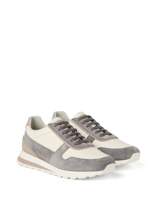 Sneakers BRUNELLO CUCINELLI, Panelled Detail, Low Top, Grey - MZUESLA289CAO87