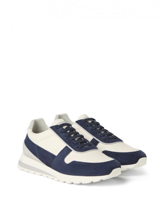 Sneakers BRUNELLO CUCINELLI, Panelled Detail, Low Top, Navy Blue - MZUESLA289CBD88