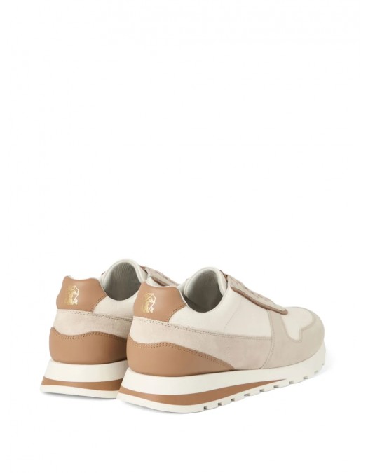 Sneakers BRUNELLO CUCINELLI, Panelled Detail, Low Top, Light Beige - MZUESLA289CJI86