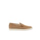 Loafers BRUNELLO CUCINELLI, Logo, Herringbone Pattern, Suede, Beige - MZUHVSP335C7962