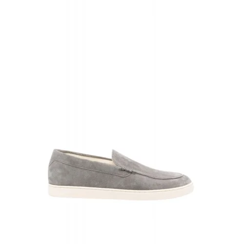 Loafers BRUNELLO CUCINELLI, topstitched leather loafers, Gri