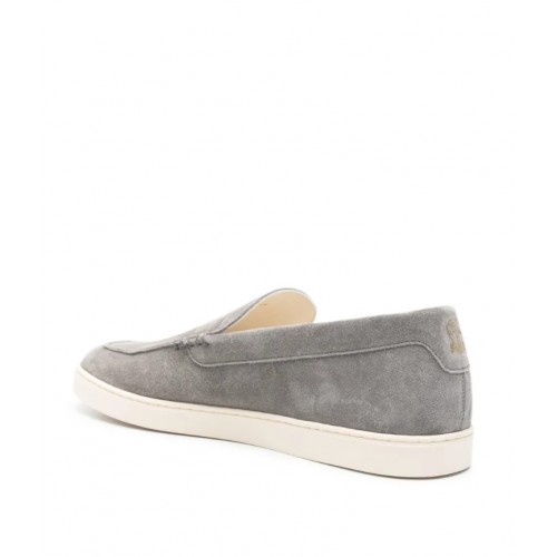 Loafers BRUNELLO CUCINELLI, topstitched leather loafers, Gri