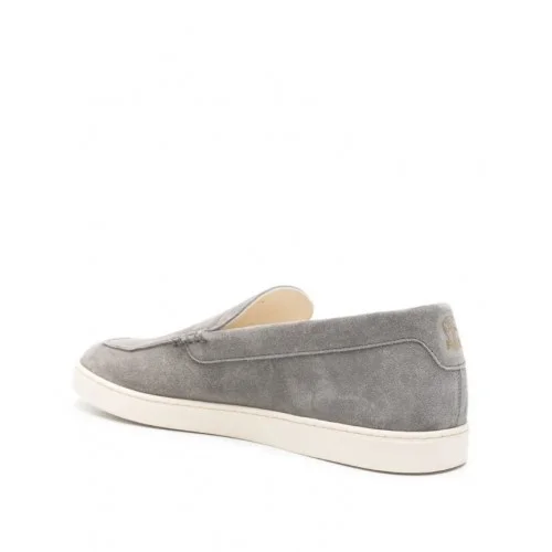 Loafers BRUNELLO CUCINELLI, topstitched leather loafers, Gri