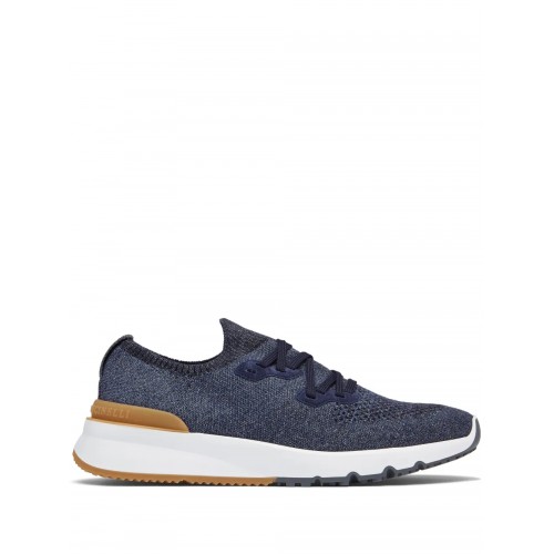 Sneakers BRUNELLO CUCINELLI, Mesh Knitted, Lace Up, Navy Blue Sneakers BRUNELLO CUCINELLI, Mesh Knitted, Lace Up, Navy Blue