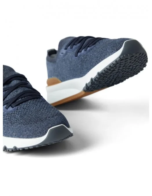 Sneakers BRUNELLO CUCINELLI, Mesh Knitted, Lace Up, Navy Blue - MZUKISO250CO250