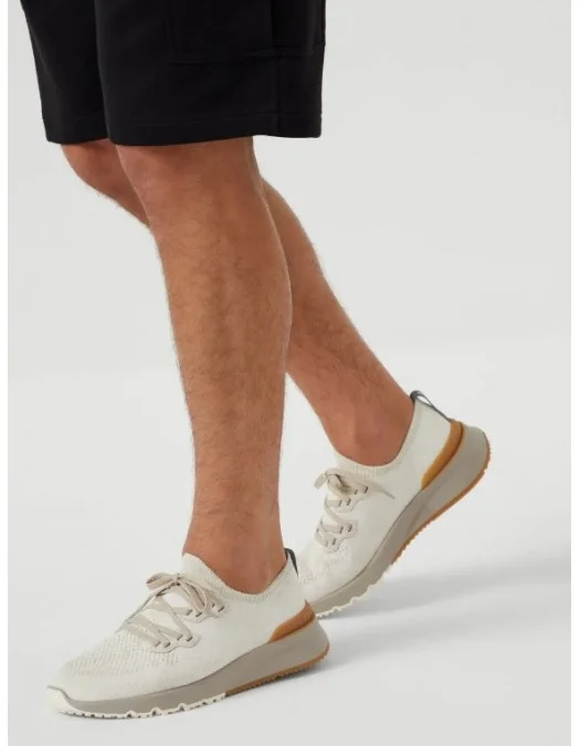Sneakers BRUNELLO CUCINELLI, Knitted Detail, Low Top,Beige - MZUKISO250CSB87 Sneakers BRUNELLO CUCINELLI, Knitted Detail, Low Top,Beige - MZUKISO250CSB87