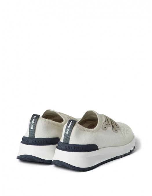 Sneakers BRUNELLO CUCINELLI, Perforated Detail, Low Top, White - MZUKISO250CW751