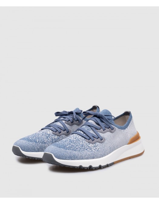 Sneakers BRUNELLO CUCINELLI, Mesh Design, Low Top, Blue - MZUKISO250CYP09