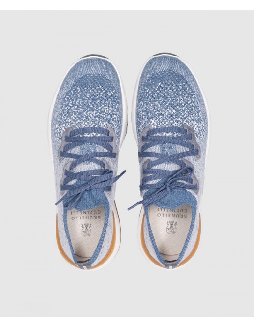 Sneakers BRUNELLO CUCINELLI, Mesh Design, Low Top, Blue - MZUKISO250CYP09