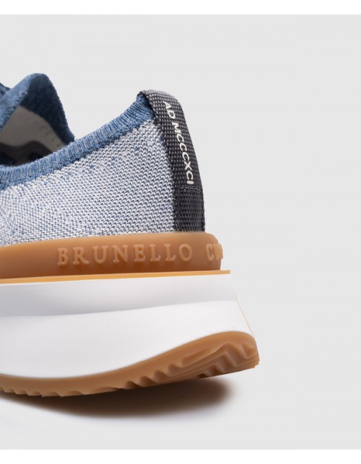 Sneakers BRUNELLO CUCINELLI, Mesh Design, Low Top, Blue - MZUKISO250CYP09