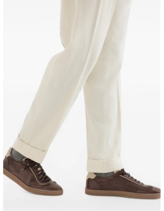 Sneakers BRUNELLO CUCINELLI, suede and polished calfskin - MZULDGJ336CXY42