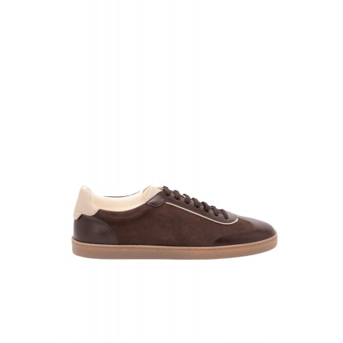 Sneakers BRUNELLO CUCINELLI, suede and polished calfskin 