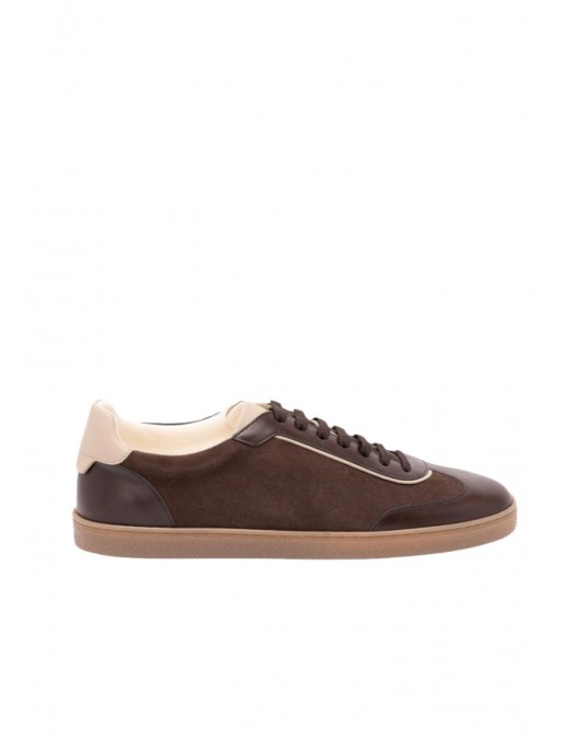 Sneakers BRUNELLO CUCINELLI, suede and polished calfskin - MZULDGJ336CXY42