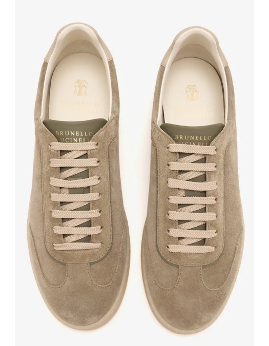 Sneakers BRUNELLO CUCINELLI, Suede sneakers, Beige - MZUMGLJ336CDG36