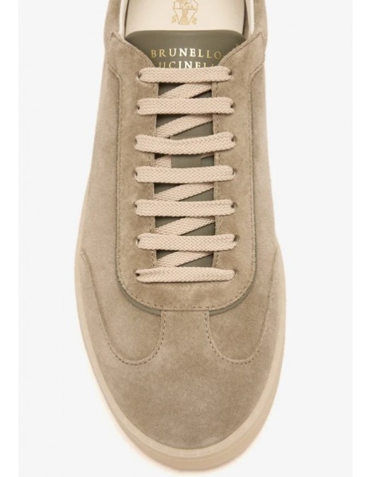 Sneakers BRUNELLO CUCINELLI, Suede sneakers, Beige - MZUMGLJ336CDG36