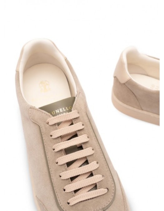 Sneakers BRUNELLO CUCINELLI, suede panelled sneakers - MZUMGLJ336CEQ89