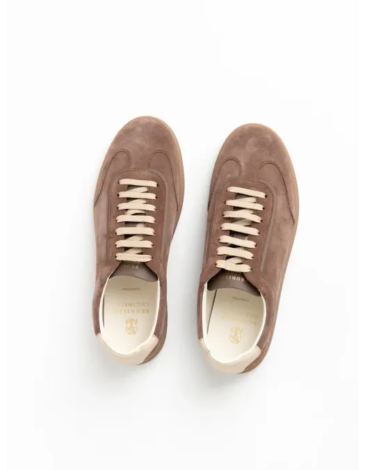 Sneakers BRUNELLO CUCINELLI, suede panelled sneakers - MZUMGLJ336CEQ89