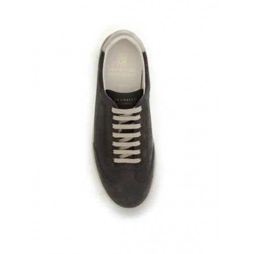 Sneakers BRUNELLO CUCINELLI, suede lace-up sneakers - gray