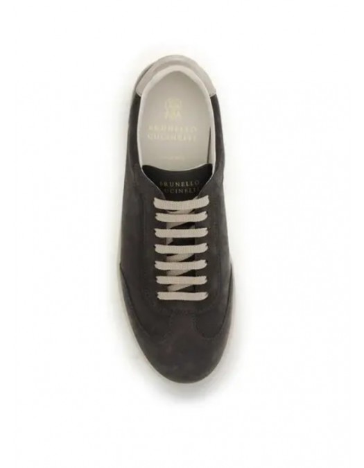 Sneakers BRUNELLO CUCINELLI, suede lace-up sneakers - gray - MZUMGLJ336CNL42