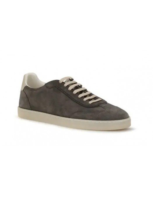 Sneakers BRUNELLO CUCINELLI, suede lace-up sneakers - gray - MZUMGLJ336CNL42