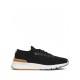 Sneakers BRUNELLO CUCINELLI, Knitted Detail, Low Top, Black - MZUPMBO252CIK10