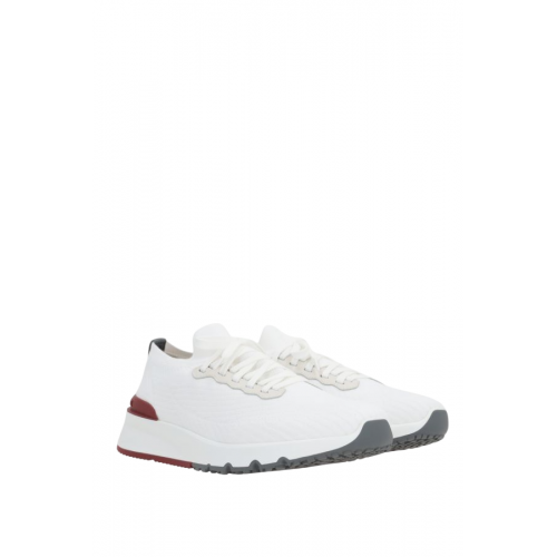 Sneakers BRUNELLO CUCINELLI, Cotton Knit,  Low Top, White