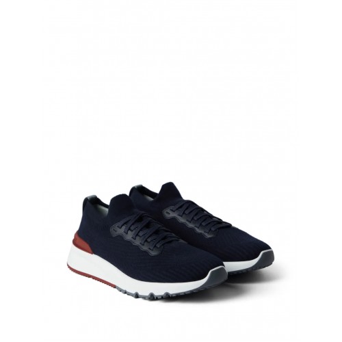 Sneakers BRUNELLO CUCINELLI, Lace Up Mesh, Low Top, Navy Blue Sneakers BRUNELLO CUCINELLI, Lace Up Mesh, Low Top, Navy Blue