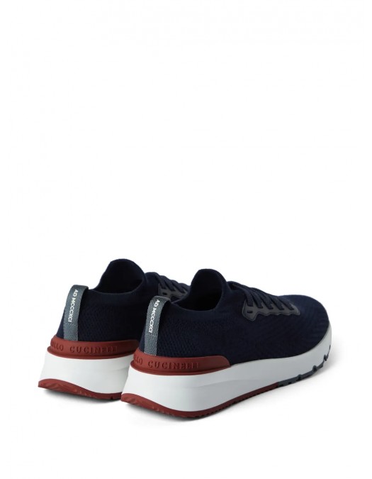 Sneakers BRUNELLO CUCINELLI, Lace Up Mesh, Low Top, Navy Blue - MZUPMBO252CP307