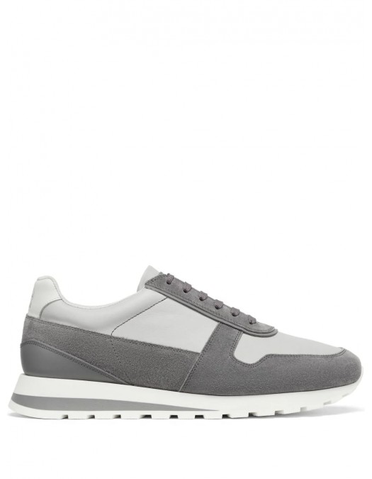 Sneakers BRUNELLO CUCINELLI, Grained Calfskin, Grey - MZUPSGA289CVY44