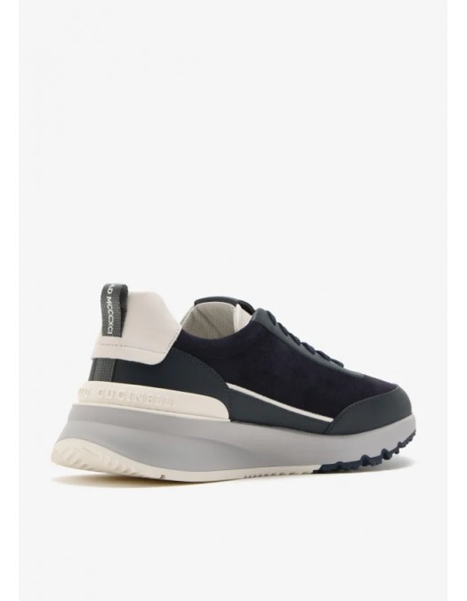 Sneakers BRUNELLO CUCINELLI, Suede Runner, Navy Blue - MZUSGGO278CJV06