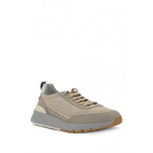 Sneakers BRUNELLO CUCINELLI, Panelled Detail, Low Top, Gray Brown Sneakers BRUNELLO CUCINELLI, Panelled Detail, Low Top, Gray Brown