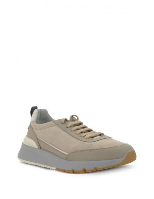 Sneakers BRUNELLO CUCINELLI, Panelled Detail, Low Top, Gray Brown - MZUSGGO278CJX03